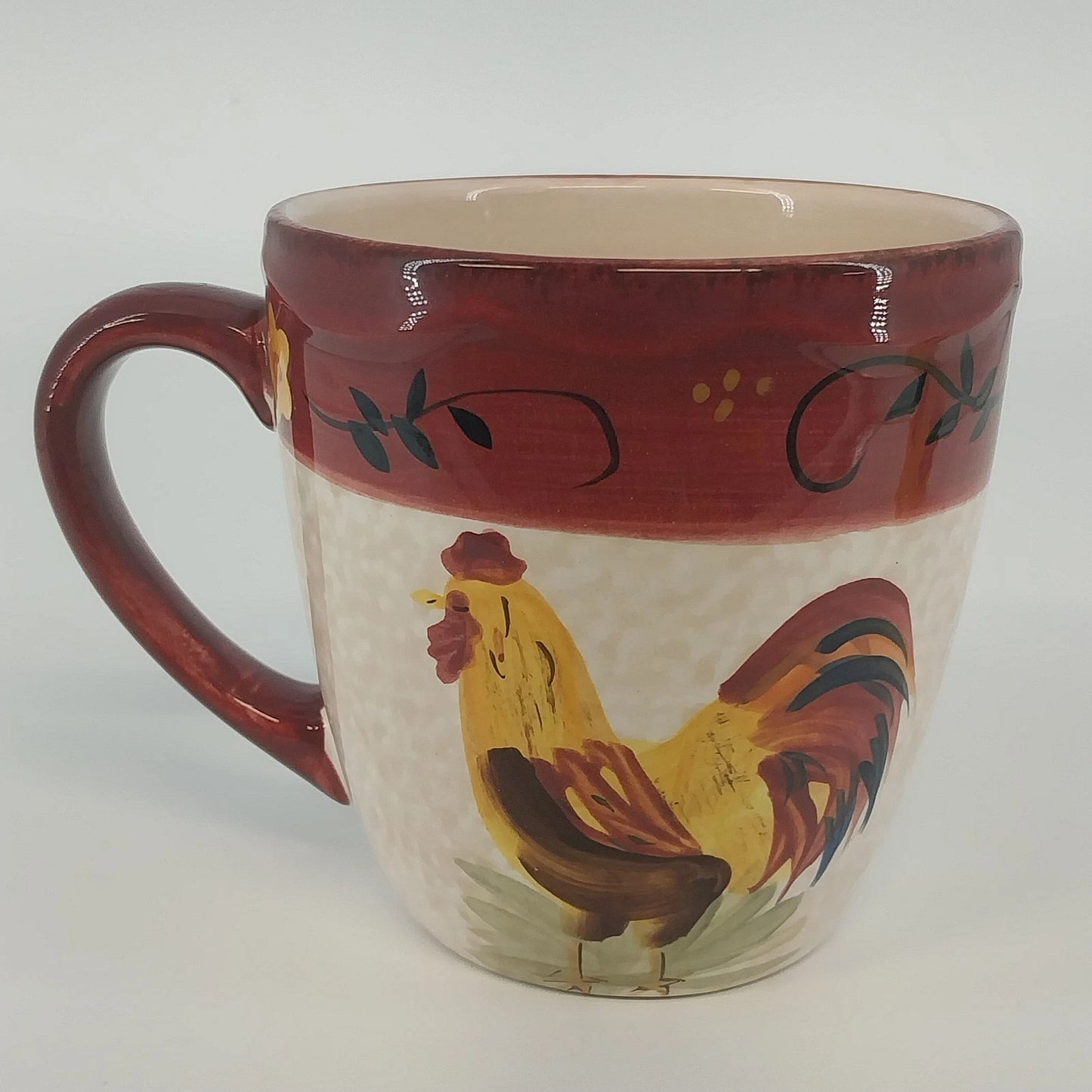 Canterbury Potteries Morning Sunrise Rooster Coffee Mug 4" Hand Painted