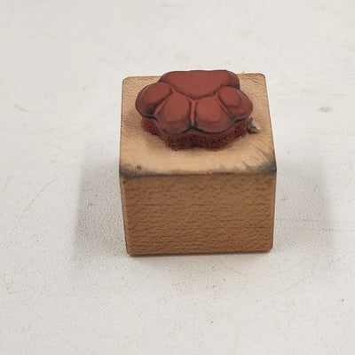 4 Wood Rubber Hand Stamps Love Theme Dog Footprint Flower Heart USA