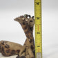 Studio Pottery Giraffe Pair Figurine Brown Speckled 4" Artist Marked