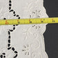 White Embroidered Cutwork Scalloped Rectangle Doily Placemat Table Runner Linen
