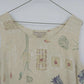 Sweet Jessie Linen Maxi Dress Large Yellow Floral Botanical Sleeveless Petite