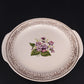 Cunningham & Pickett Springviolet 22K Gold Handled Cake Plate 10.3" Platter Ohio