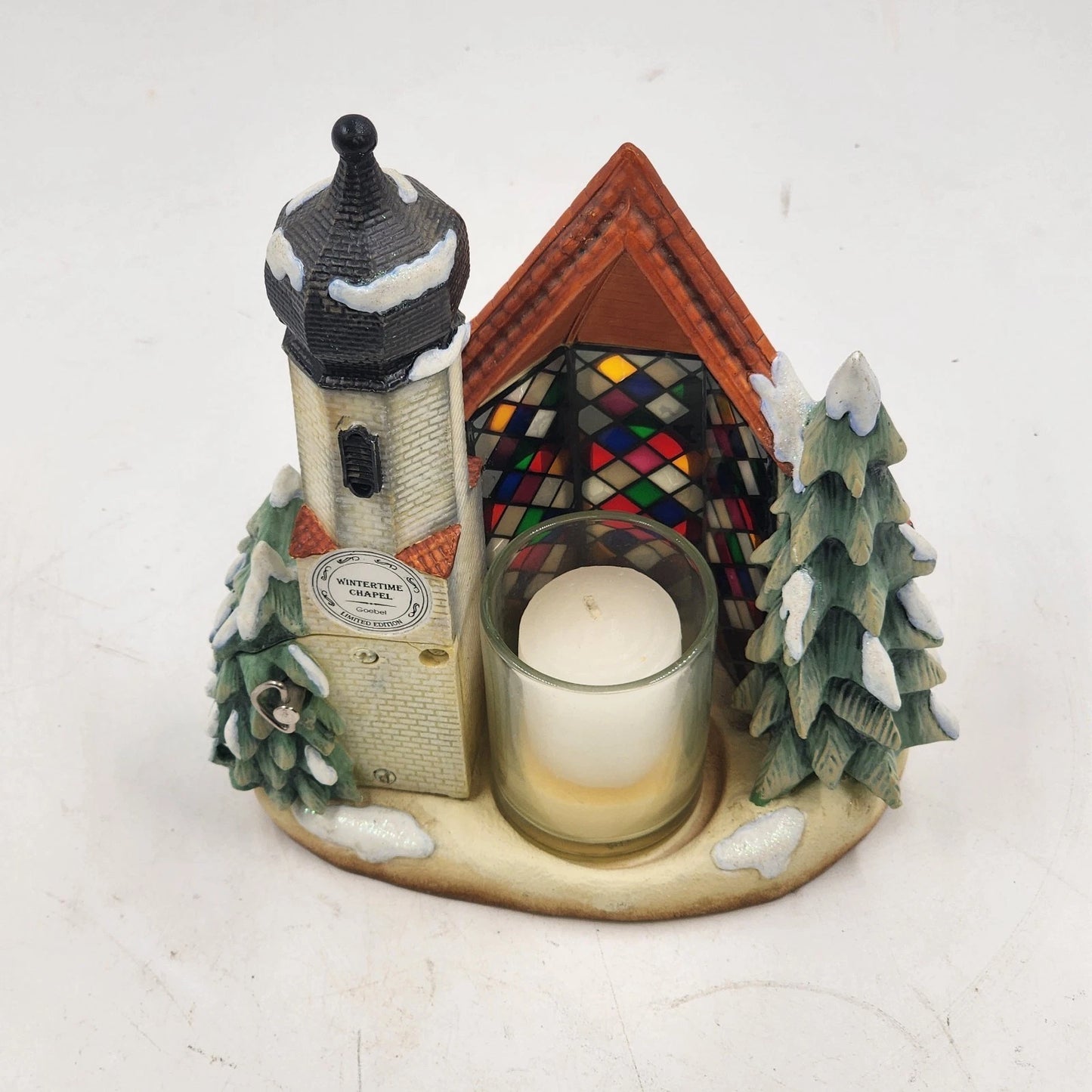 Goebel Hummel HUM 2134 Wintertime Duet Chapel Votive Music Box Exclusive Edition