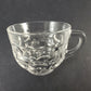 Vintage Federal Glass Thumbprint Iridescent Punch Bowl Set 7 Cups Ladle