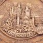Germany Neuschwanstein Castle Vintage Hand Carved Wood Resin Wall Plate 9.5 "