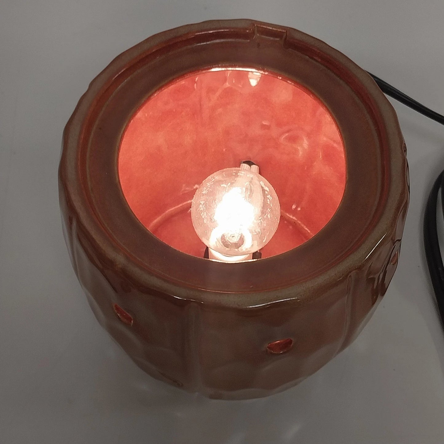 Scentsy Pumpkin Mid Size Electric Wax Warmer Orange Fall Halloween Retired 2010
