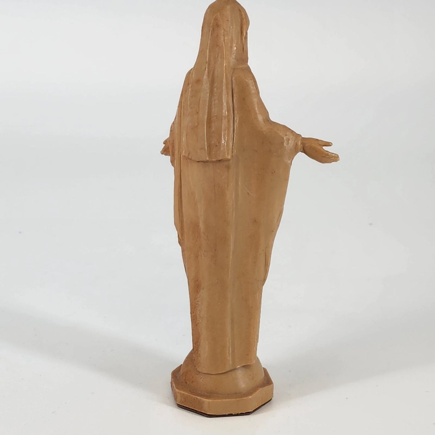 Blessed Virgin Mary Statue 1960s Molded Plastic 6" Religious Devotional Figurine