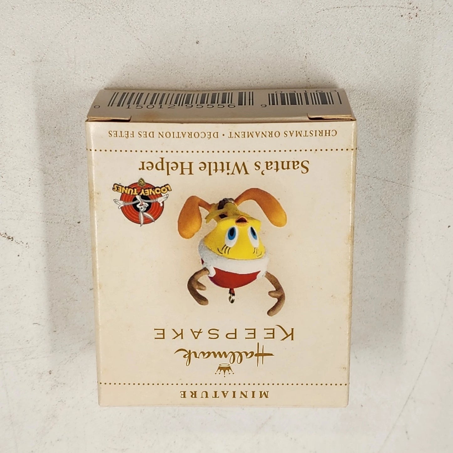 2 Hallmark Keepsake Miniature Ornaments 2000's Santa's Wittle Helper and Rudolph