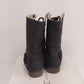 Lauren Conrad Reese Black Faux Fur Combat Boots Womens Size 8