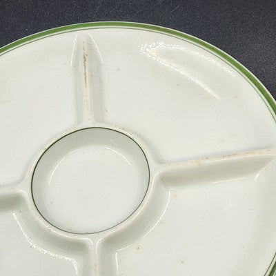 Jackson Vitrified 5 Section Divided Plate 9.25” x 1" Falls Creek PA USA Vintage