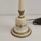 Colonial Toleware Table Lamp Cream Metal Shade French Country 30" Vintage 1960s