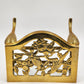Brass Metal Gold Finish Footrest Fireplace Footman Stool Trivet Pot Warmer Stand