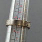 Silver Tone Chevron Rhinestone Filigree Ring Milgrain Openwork Women's Size 8.5