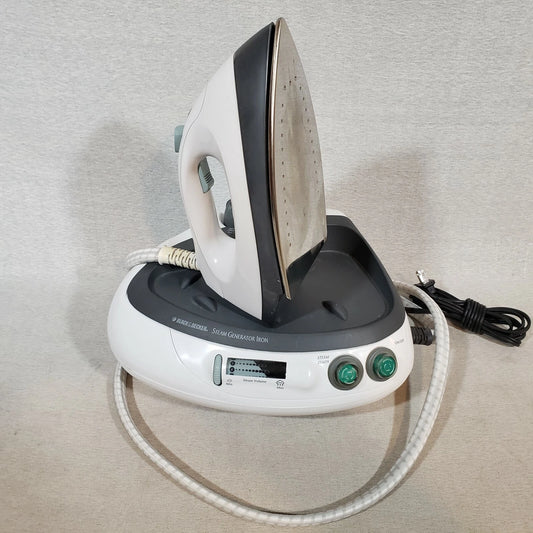 Black & Decker SG200 Steam Generator Iron Long Hose 900ml Tank Tested Works