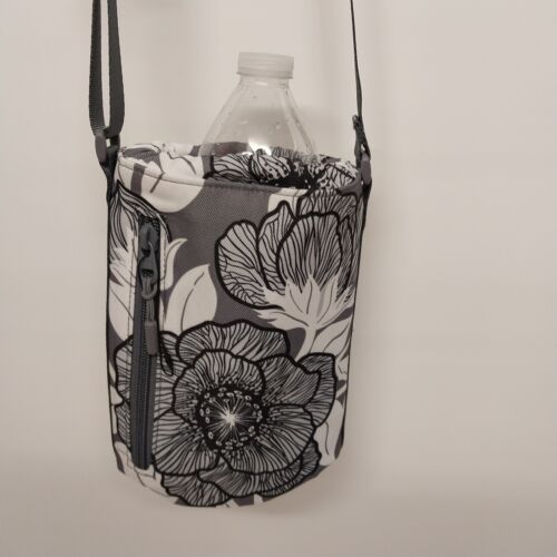 Vera Bradley Lighten Up Water Bottle Holder Crossbody Moon Shadow Meadow