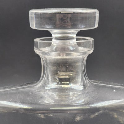 Waterford Clear Glass Oval Liquor Decanter with Stopper Spirit Barware 6"x3"x9"h