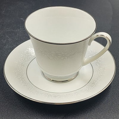 5pc Noritake Cumberland 2225 Japan Place Setting White Floral