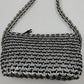 Unique Clutch Purse Shoulder Bag Pop-Top Aluminum Can Tabs Silver Zipper Bag 8"
