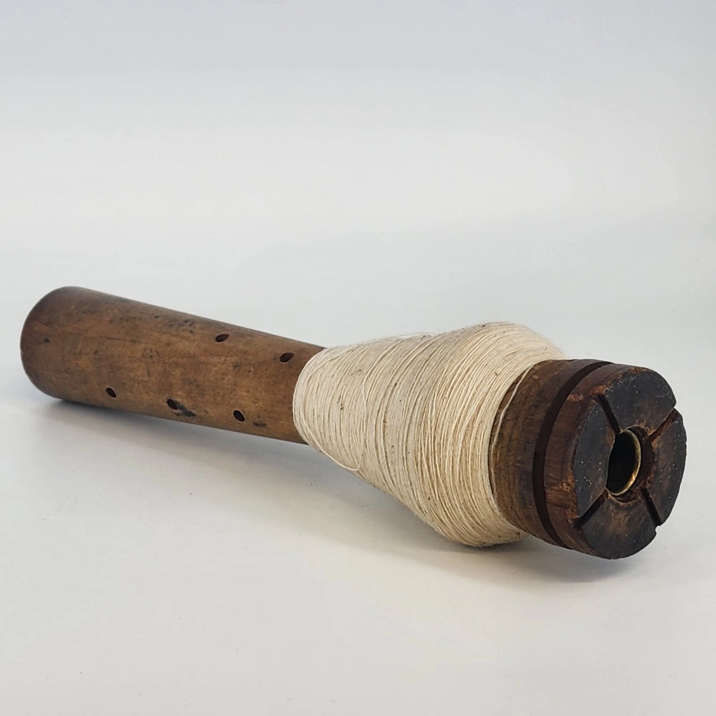 Vintage Industrial Wooden Textile Bobbin 12 Inch Beehive Spool