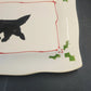 Prairie Dog Pottery Newfoundland Santa Hat Rectangular Christmas Plate 9" x 6"