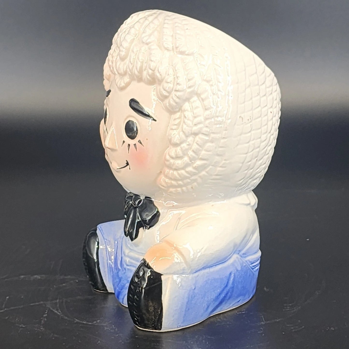 Vintage Raggedy Andy Ceramic Planter Figurine Nursery Decor