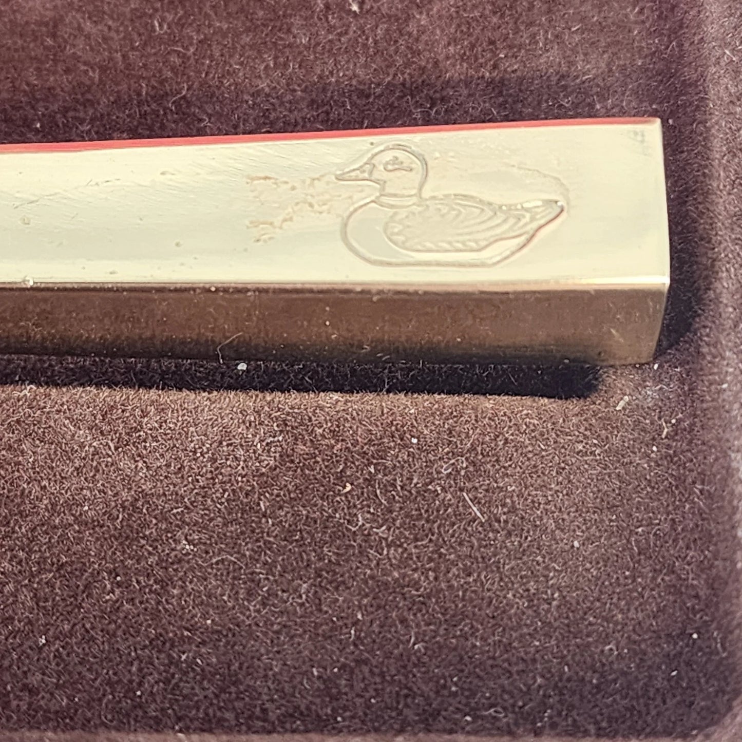 Gold Dual Blade Safety Razor Duck Engraving Wood Toiletry Shaving with Box Vtg