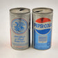 Two Pepsi Pull Tab Empty Cans Vintage 12 oz USA 200 Years of People Living Free