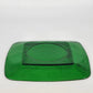 Anchor Hocking Charm Forest Green Square Luncheon Plate 8.25" Collectible Glass