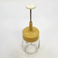 Federal Housewares Glass Food Chopper Yellow Lid Manual 10" Vintage Kitchen Tool