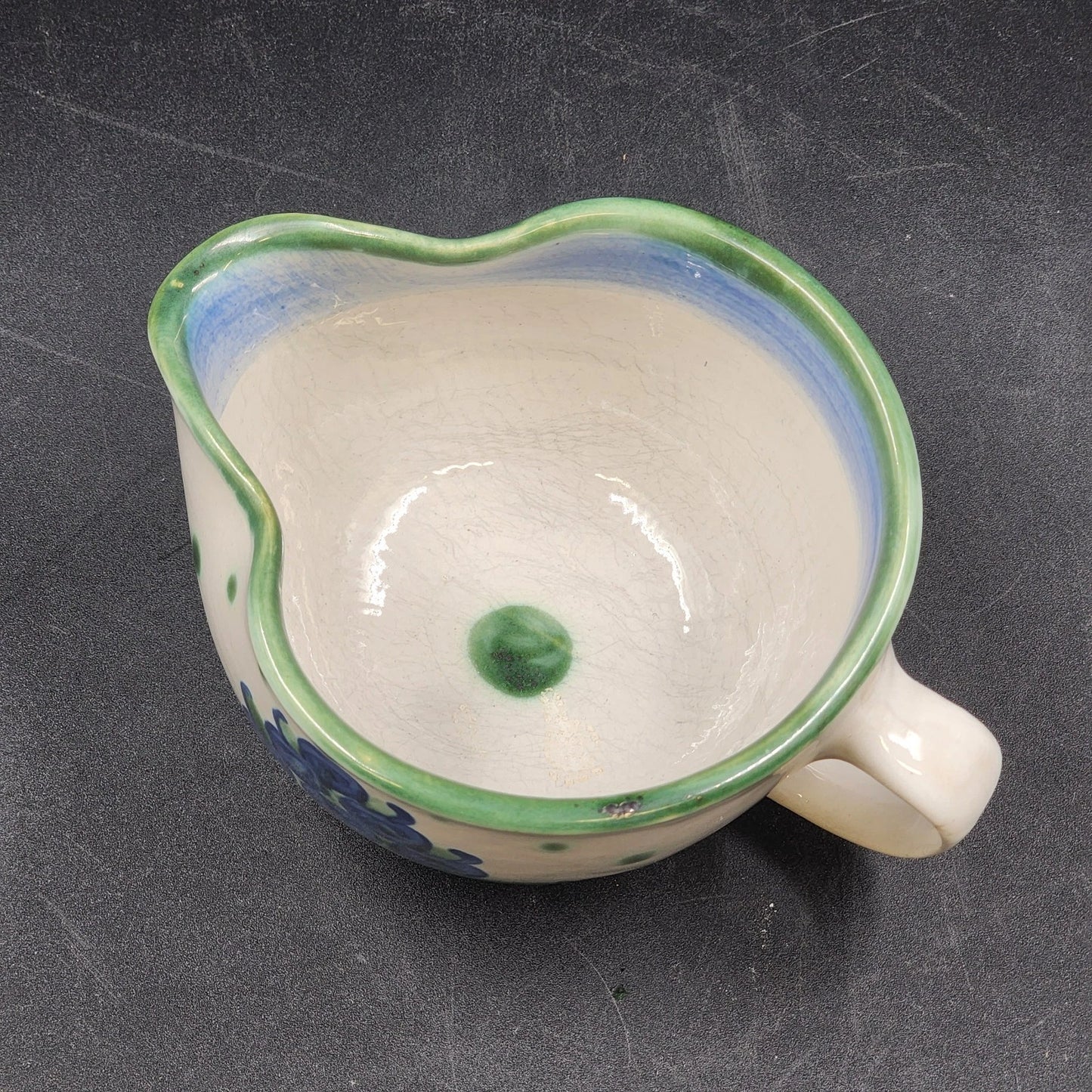 Hadley Open Sauce Boat Gravy Boat Blueberry Bouquet Hand-Painted Stoneware Vtg