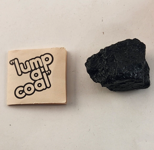 Christmas Gag Gift Lump of Coal in Box 1978 Wile E Enterprises Vintage