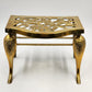 Brass Metal Gold Finish Footrest Fireplace Footman Stool Trivet Pot Warmer Stand