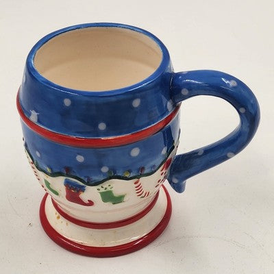 Kirkland's Christmas Hot Cocoa Mug w/ Stocking Lights & Stirring Spoon