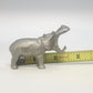 Rawcliffe Pewter Hippopotamus Figurine 2.5" Animal Collectible 1977 Vintage