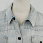 Ruff Hewn Women’s Denim Shirt Jacket XL Light Blue Snap Front w Pockets VTG