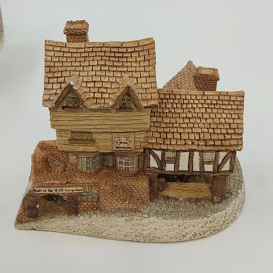 David Winter Cottages Market Street John Hine Hand Painted 1980 Original Box Vtg