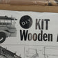 Fire Engine Wooden Model Kit No. 17681 DIY Craft Build NIB Taiwan 15" 1920 Vtg