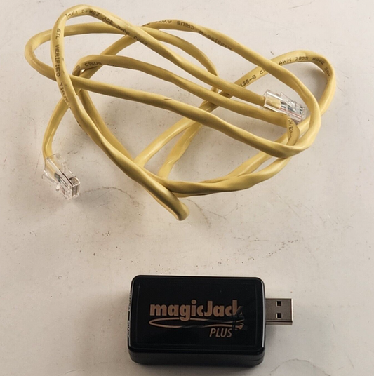 MagicJack Plus Local Long Distance Calling Telephone Unit Device Cable Untested