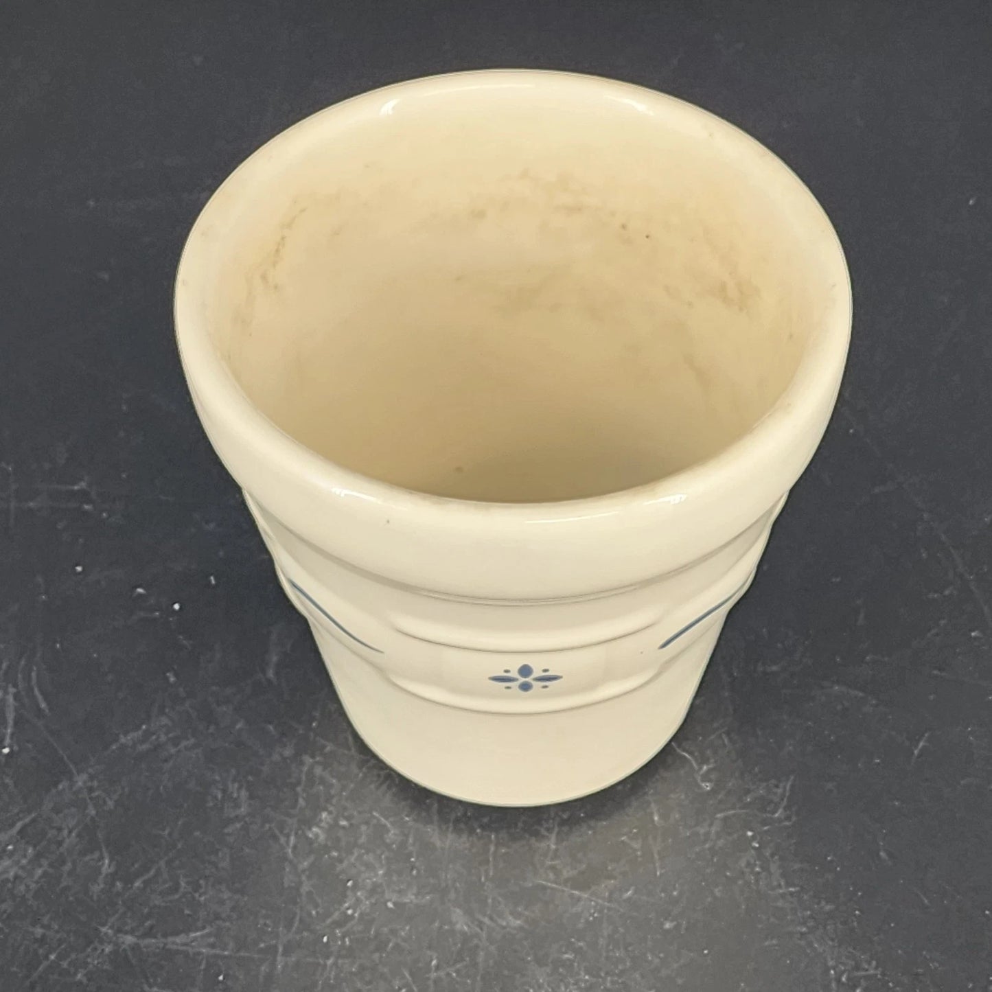 Longaberger Heritage Blue Flowerpot 4.5 Inch USA