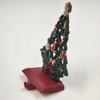Midwest of Cannon Falls Cast Iron Christmas Tree Angel Stocking Holder – 7" Vintage Holiday Mantel Decor