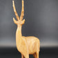 Vintage Kenyan Hand Carved Wooden Gazelle Sculpture African Art