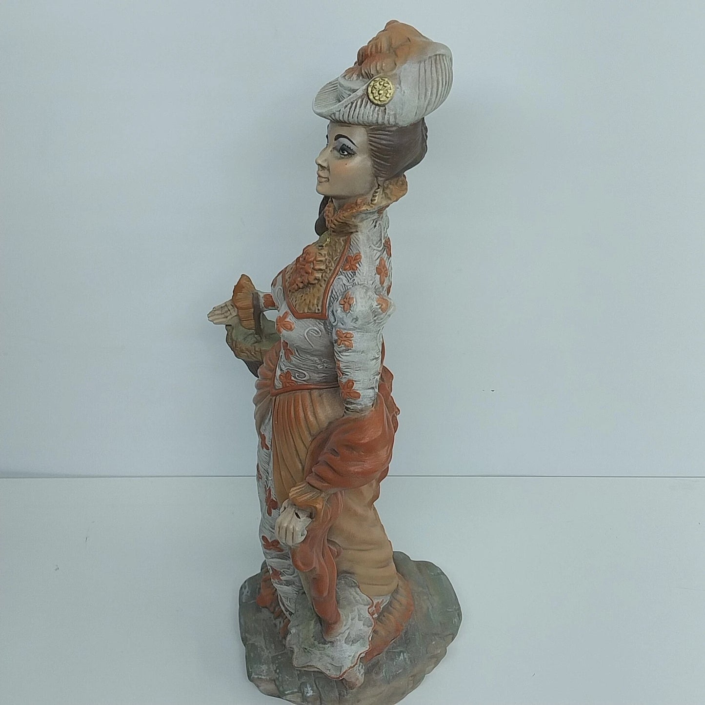 Atlantic Mold Western Woman Figurine 22in Ceramic Statue Prairie Lady Vintage