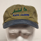 Hooked On Rays Fishing Camps Cap Green Blue Brim Hat Snapback Size Adjustment