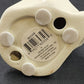 2 Faceless Women Figurines Solid White & Off-White Glazed Porcelain Flowers 8.5"