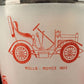 Classic Car Decanter Carafe 6" Tall Clear Frosted No Stopper 4 Images Circa 1900