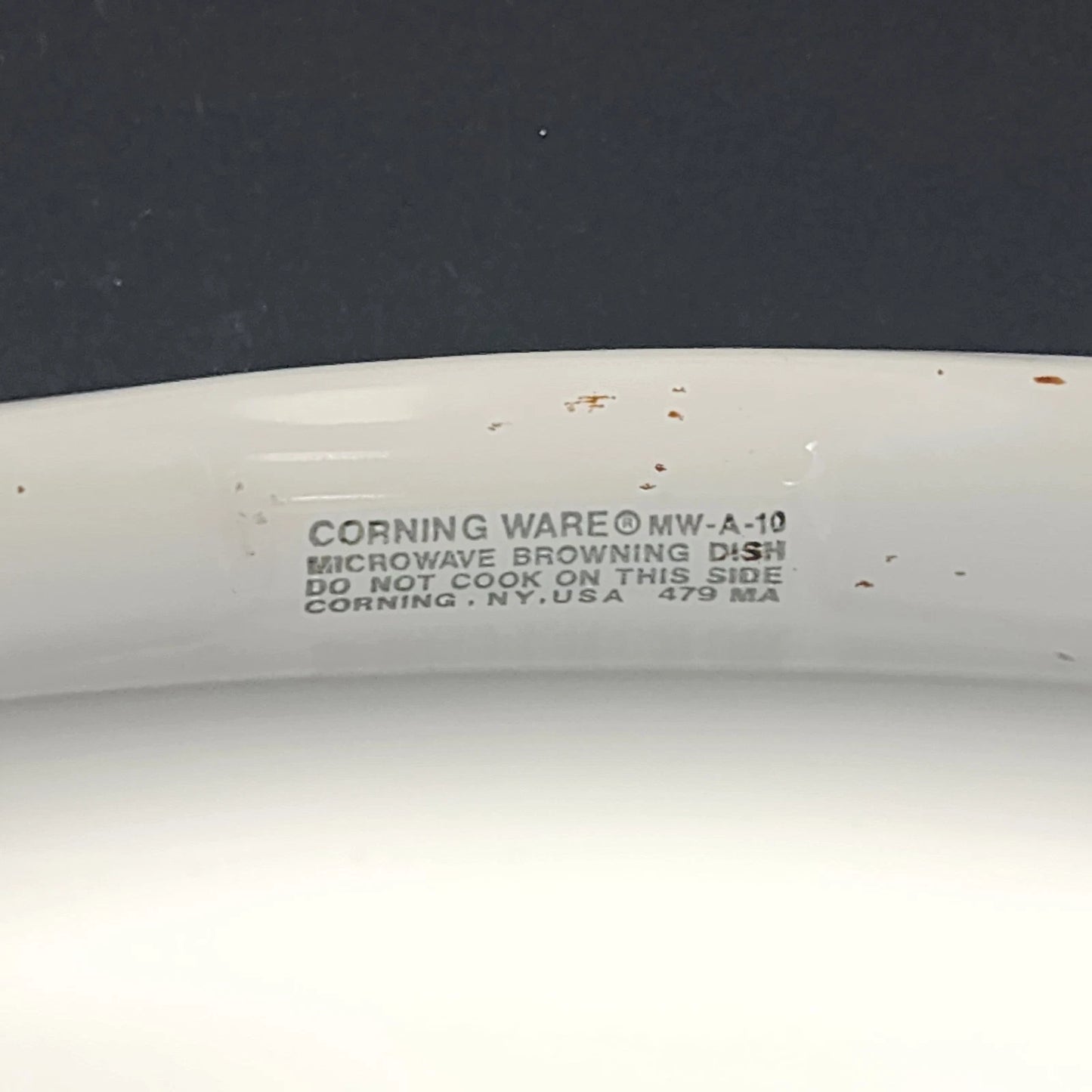 CorningWare MW-A-10 Microwave Browning Dish Skillet 10" with Pyrex A12C Lid Vtg