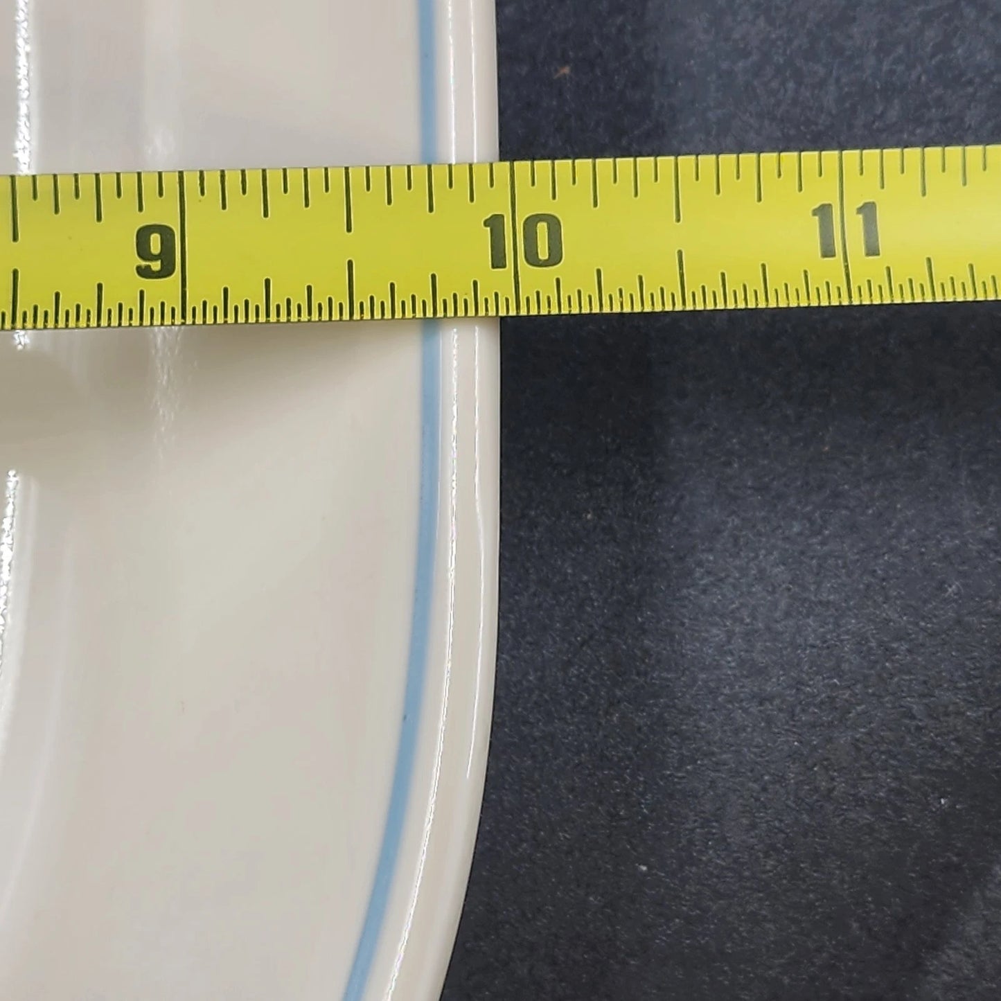 Corelle Blue Lily Oval Serving Platter Vintage Sandstone 12" USA