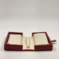 Hato Hasi Red Faux Leather Jewelry Travel Case Snap Closures Removable Pouches