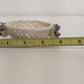 Italian Ceramic Lattice Trinkets Baskets Purple Violets Floral Pair 3" Vintage