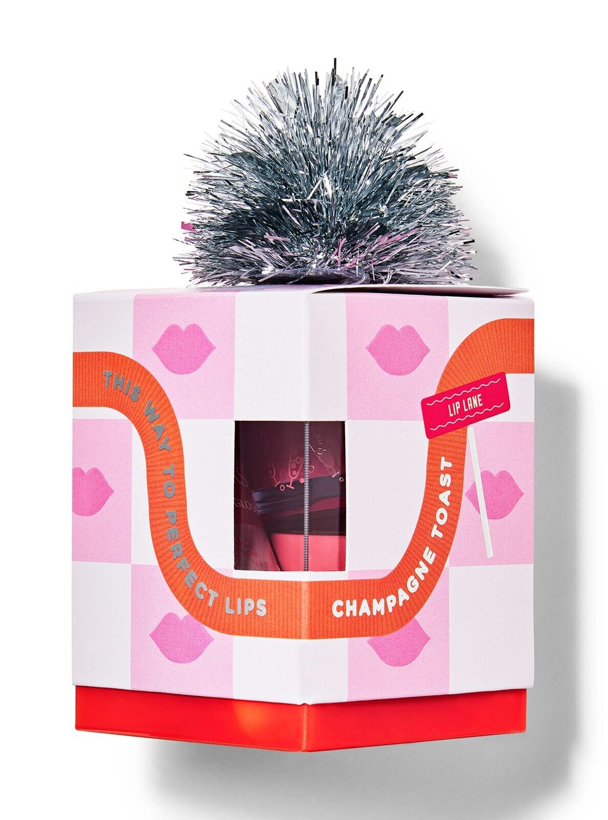 Champagne Toast Gift Set Bath Body Works Lip Scrubber Gloss Mask NEW Gift Bag